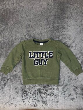 Carter's Olive Green 'LITTLE GUY' Pullover Sweatshirt